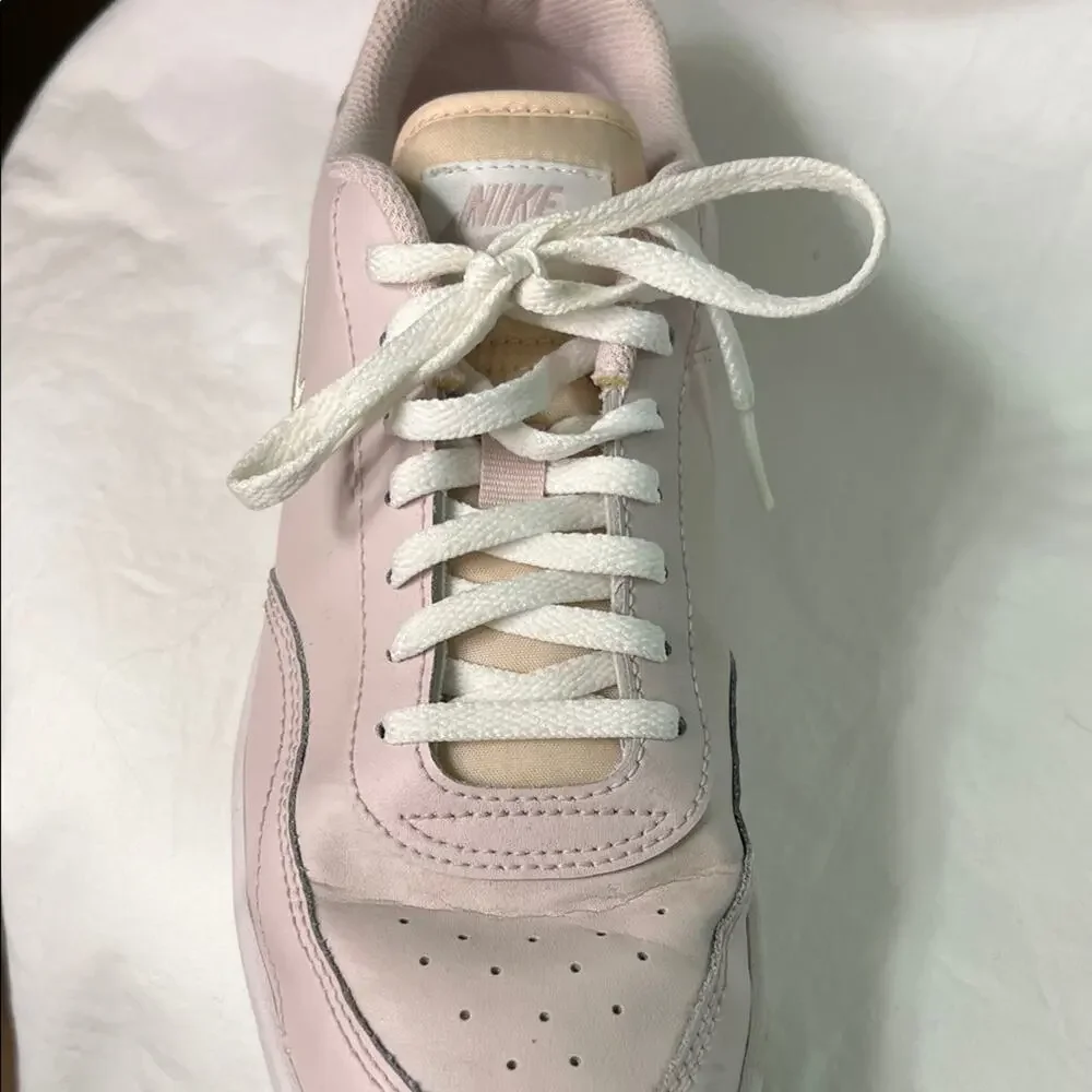 Nike Court Vintage Barely Rose and White Sneakers Women’s Size 9.5
